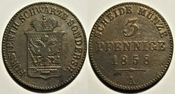 Principality of Schwarzburg-Sondershausen - 3 Pfennig 1858