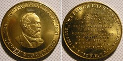 20th. President USA James A. Garfield - Token 20th. C.