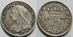 Victoria - 3 pence 1895 - Kingdom of Great Britain