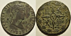 1827 Segovia 4 Maravedis - Fernando VII de España