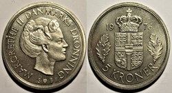 Margrethe II of Denmark - 5 Kroner 1976