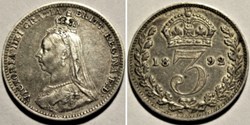Victoria - 3 pence 1892 Kingdom of Great Britain