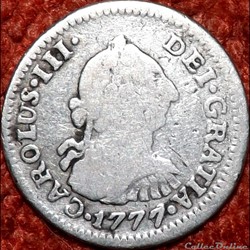 México - 1/2 Real 1777/6 FM - Carlos III de España