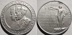 George V & Mary - 1935 Silver Jubilee Medallion, British Empire Union