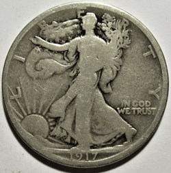 1917 Denver Half $ - D Reverse