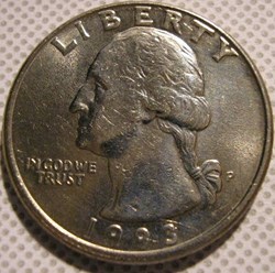 1993 P Quarter Dollar