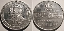 George V & Mary - 1935 Silver Jubilee Medal - Australian Wines Emu (ex.2)