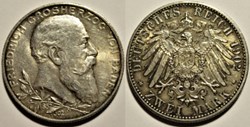 Friedrich I - 2 Mark 1852-1902 Grand Duchy of Baden
