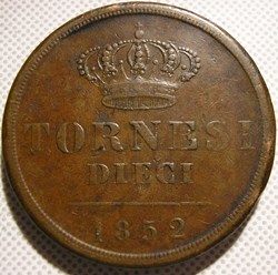 1852 Royaume de Naples, 10 Tornesi - Ferdinando II