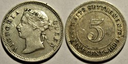 Victoria - 5 Cents 1899 - Straits Settlements, Malaysia