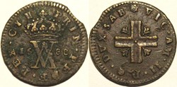 1688 Duché de Savoie, 1/4 Soldo - Carlo Emanuele II