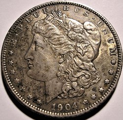 1904 New Orleans Dollar - Die Crack