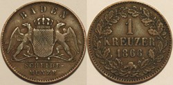 Friedrich I - Kreuzer 1866 - Grand-Duchy of Baden