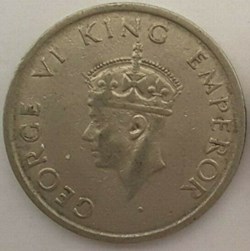 George VI - Half Rupee 1947 Bombay - British India