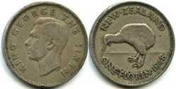 George VI - One Florin 1948 - New Zealand