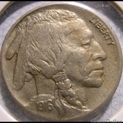 1916 5 Cents - Error Double Die (ex.2)