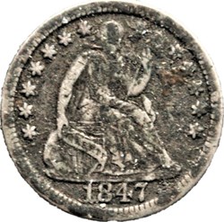 1847 Half Dime