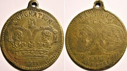 George V & Mary - Medalet Barratt & Co. 1911