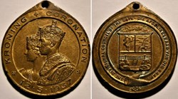 George VI & Elizabeth - Coronation 1937 Medallion - The Cape Town