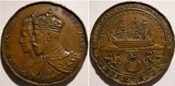 George V & Mary - 1911 Coronation Medal, Portsmouth