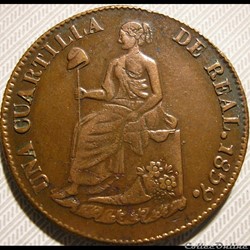 México - 1/4 Real 1859 Estado Sonora - 2nd Republic
