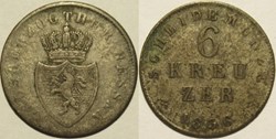 Ludwig II - 6 Kreuzer 1836 - Grand Duchy Hesse-Darmstadt
