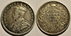 George V - 2 Annas 1913 Bombay - British India (ex.2)