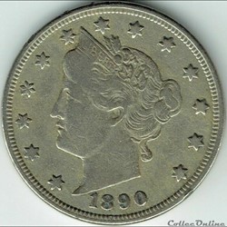 1890 5 Cents (ex.2)