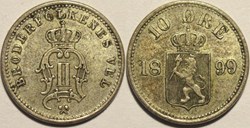 Norway - Oskar II - 10 Øre 1899