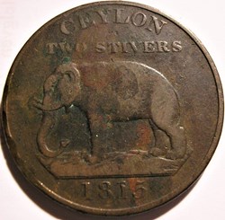 George III - Two Stivers 1815 - Ceylon