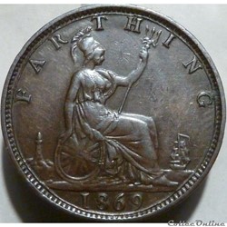 Victoria - One Farthing 1869 - Kingdom of Great Britain