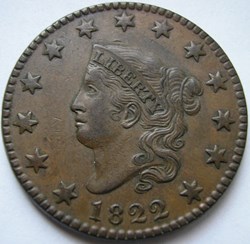 1822 One Cent (ex.2)