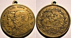 Edward VII & Alexandra - Medalet St George 1902