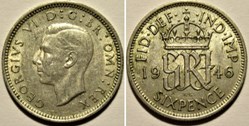 George VI - 6 Pence 1946 - Great Britain