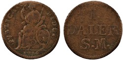 Sweden, Karl XII - 1 Daler, Publica Fide, 1716