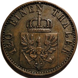 William I - 3 Pfennig 1869 Berlin, Kingdom of Prussia