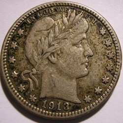 1913 Denver Quarter $