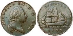 1793 Penny Bermuda (ex.2) Cuds Error