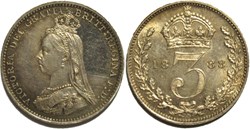 Victoria - 3 pence 1888 Kingdom of Great Britain