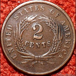 1864 Two Cents LM