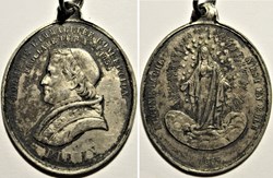 Pape Pie IX - Dogme de l'Immaculée Conception, Médaille 1854 France