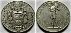 Pio XI, Papa - 2 Lire 1935, Anno XIV - Vaticano
