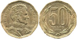 Chile - 50 Pesos 2002 Santiago
