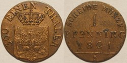 Friedrich Wilhelm III - 1 Pfenning 1821 Berlin (2ex)