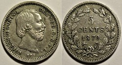 Willem III of Nederland - 5 Cents 1879