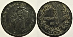 1861 Regno d'Italia, 5 Centesimi, Milano - Vittorio Emanuele II