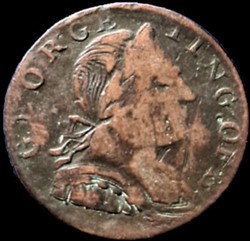 1777 George King of B - Half Penny Token