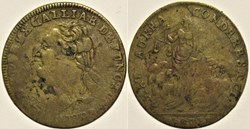 Louis XVI - c.1793, Jeton de Nuremberg par Lauer