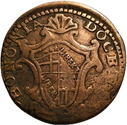 Benedict XIV, Pope - Mezzo Baiocco 1755 - Papal States