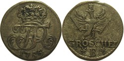 Friedrich II - 1 Gröschel 1755, Breslau, Silesia